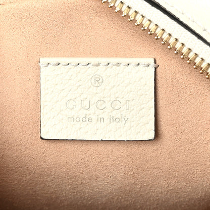 Gucci Textured Calfskin Web Mini Ophidia Round Shoulder Bag Mystic White 6 of 9