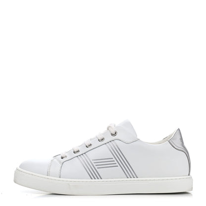 Hermes Nappa Womens Avantage Sneakers 38 White Argent 1 of 4