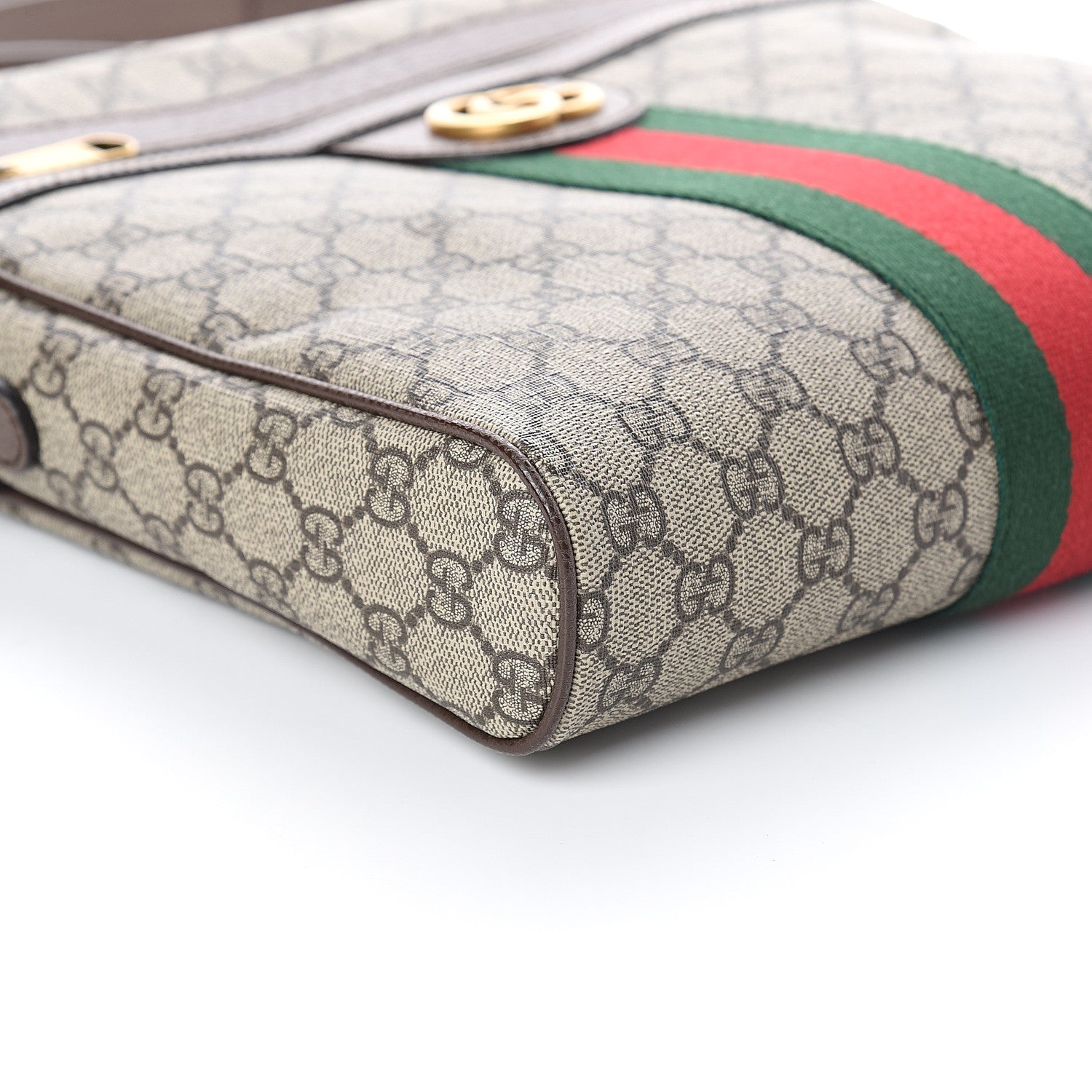 Gucci GG Supreme Monogram Web Medium Ophidia Messenger Bag Brown 7 of 8