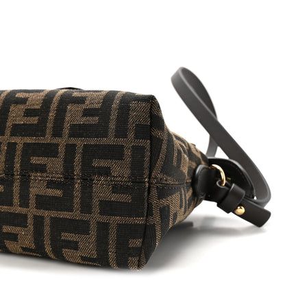 Fendi Vitello Grace Jacquard FF Mini By The Way Boston Bag Tobacco Moro Ebano 10 of 10