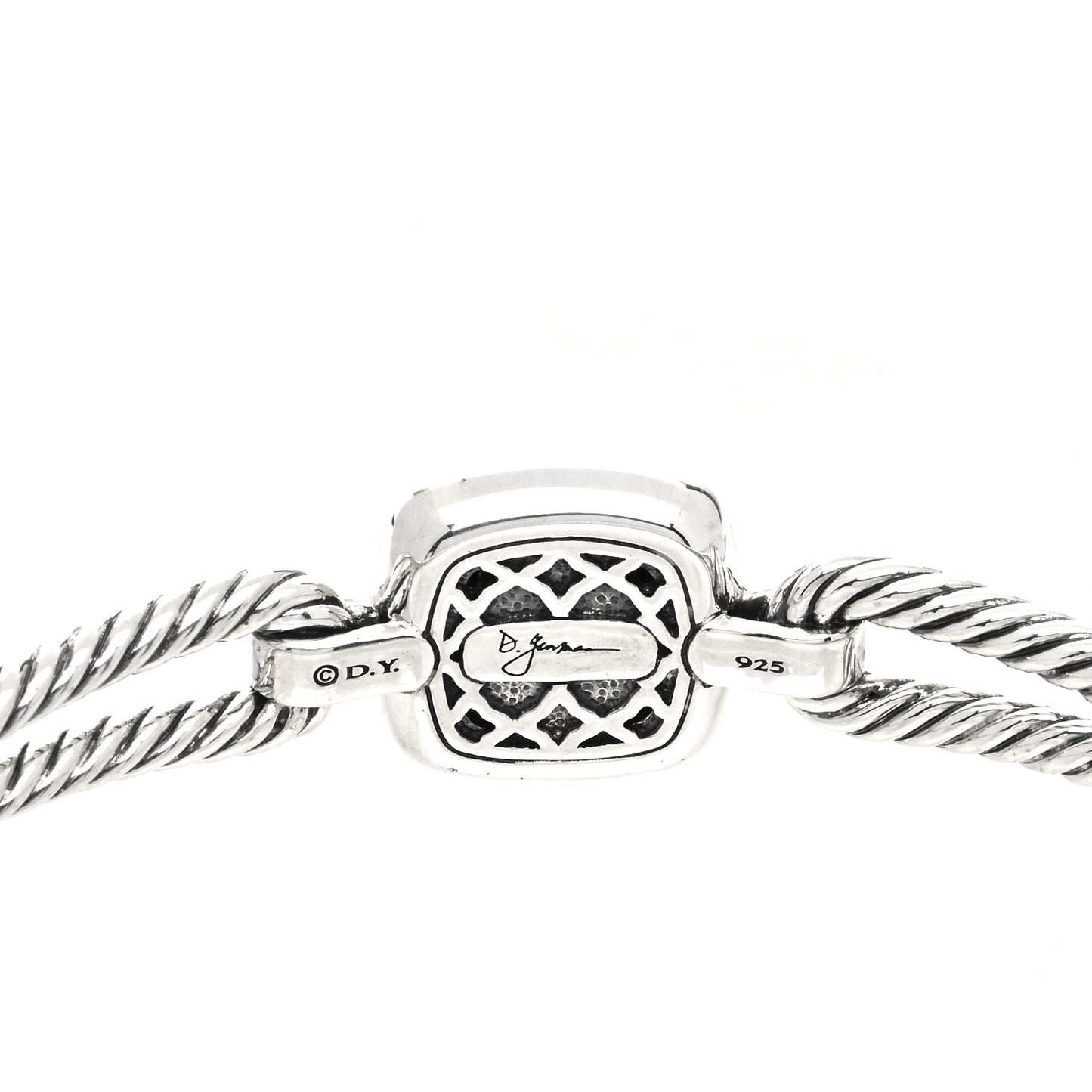 Sterling Silver Diamond Black Onyx Albion Cable Bracelet