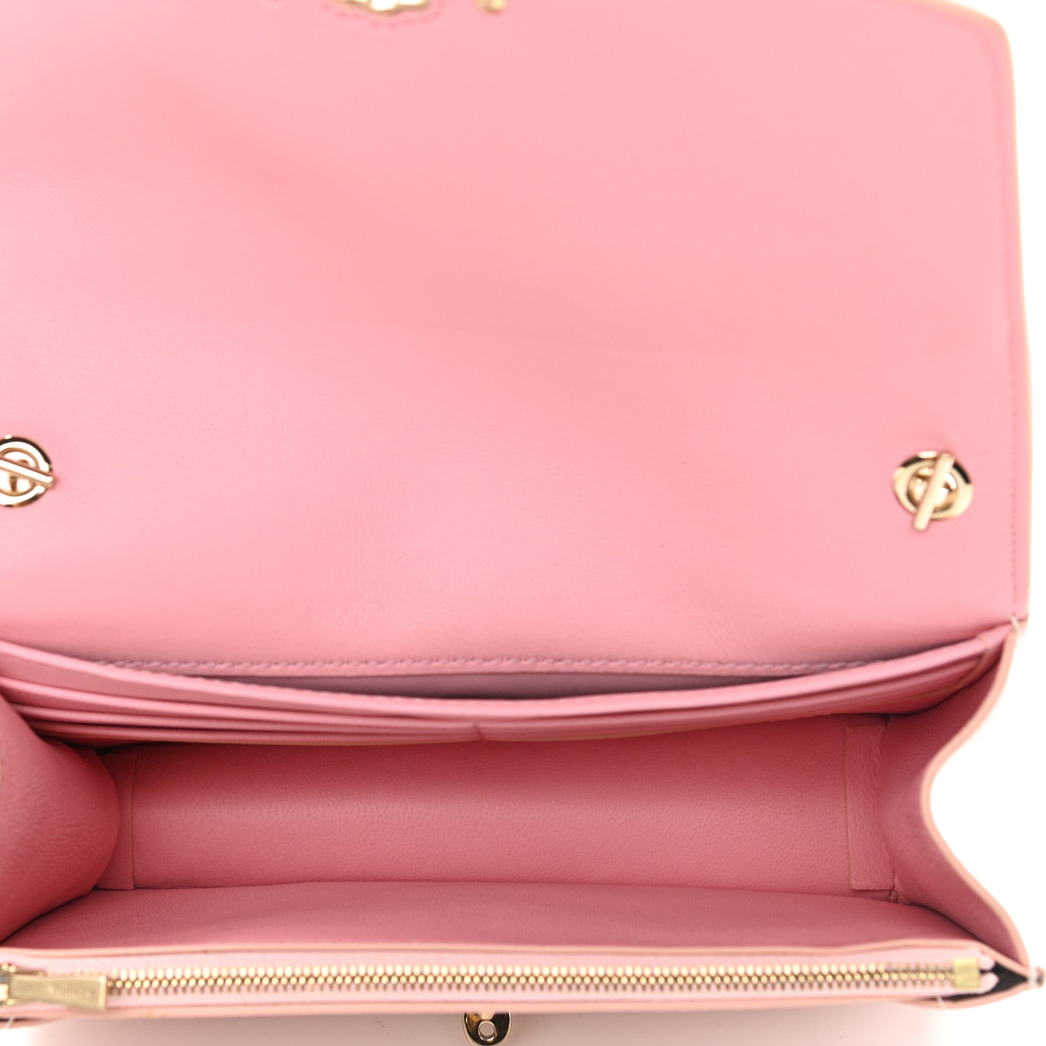 Mulberry Small Classic Grain Calfskin Small Darley Powder Pink 8 of 10
