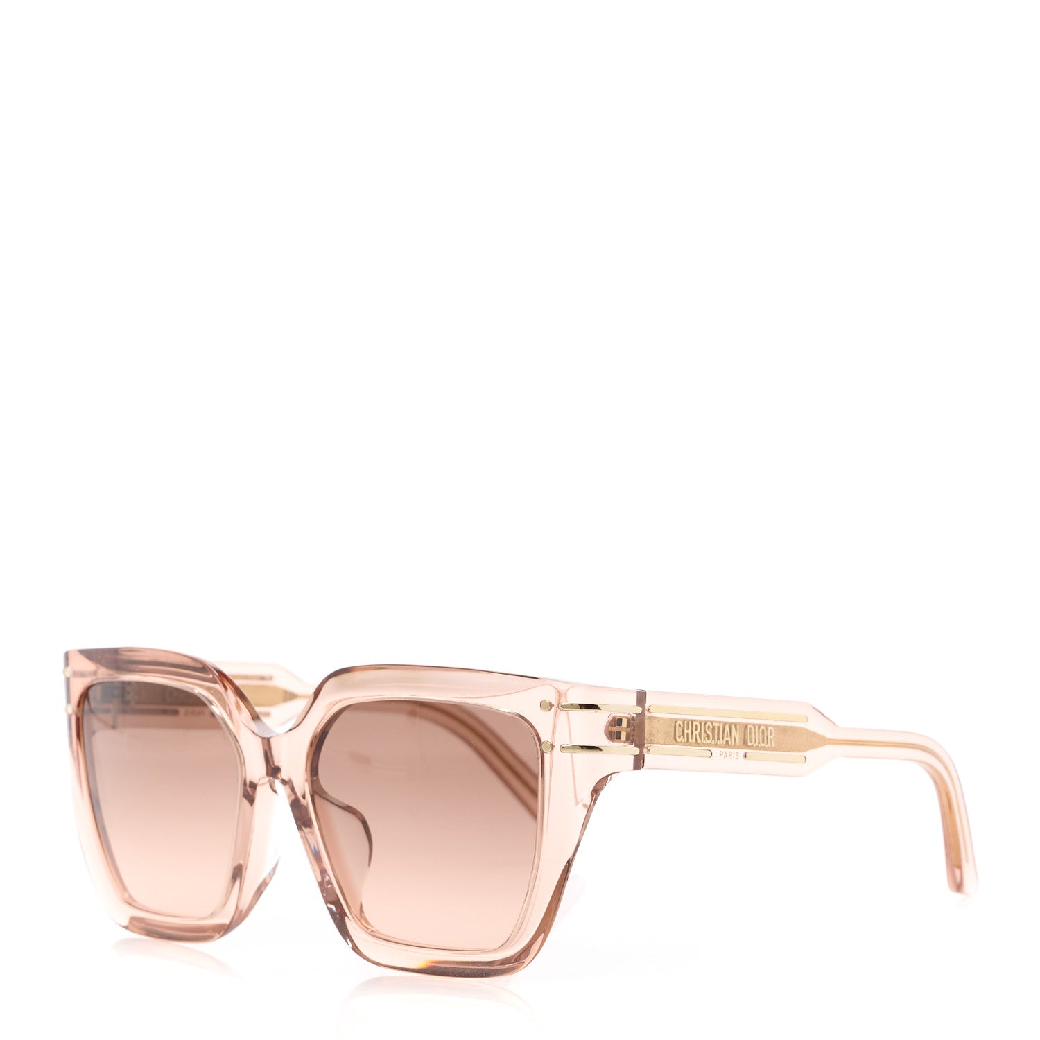 Christian Dior Acetate Diorsignature S10F Square Sunglasses Transparent Pink 1 of 9