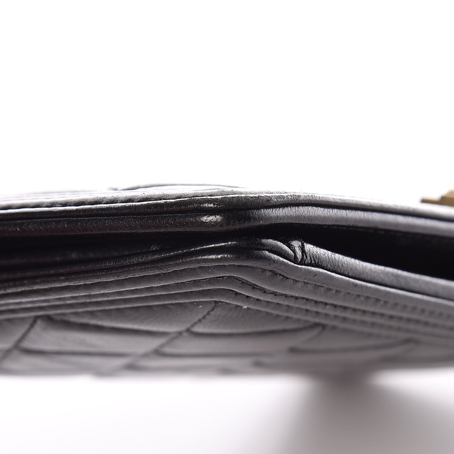 Chanel Lambskin Quilted Boy Yen Wallet Black 12 of 13
