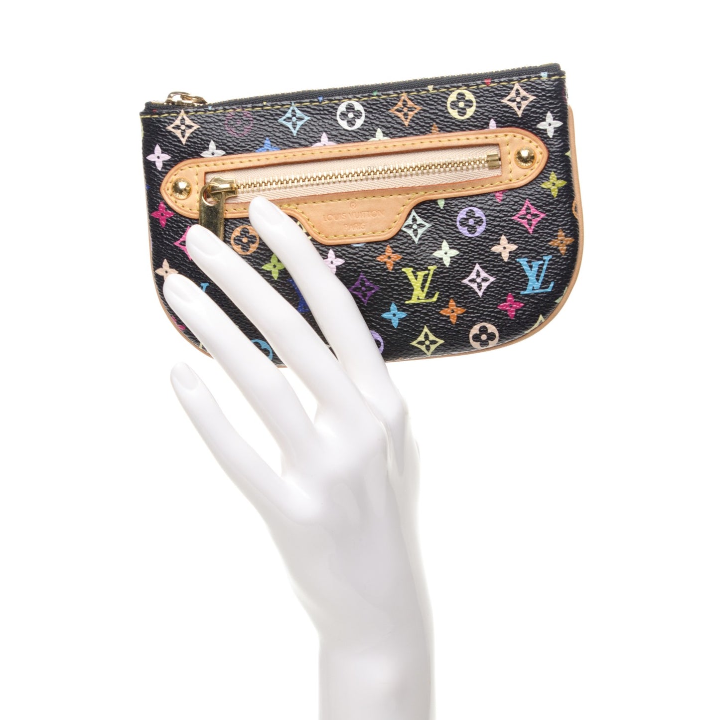 Monogram Multicolor Pochette Plate MM Black