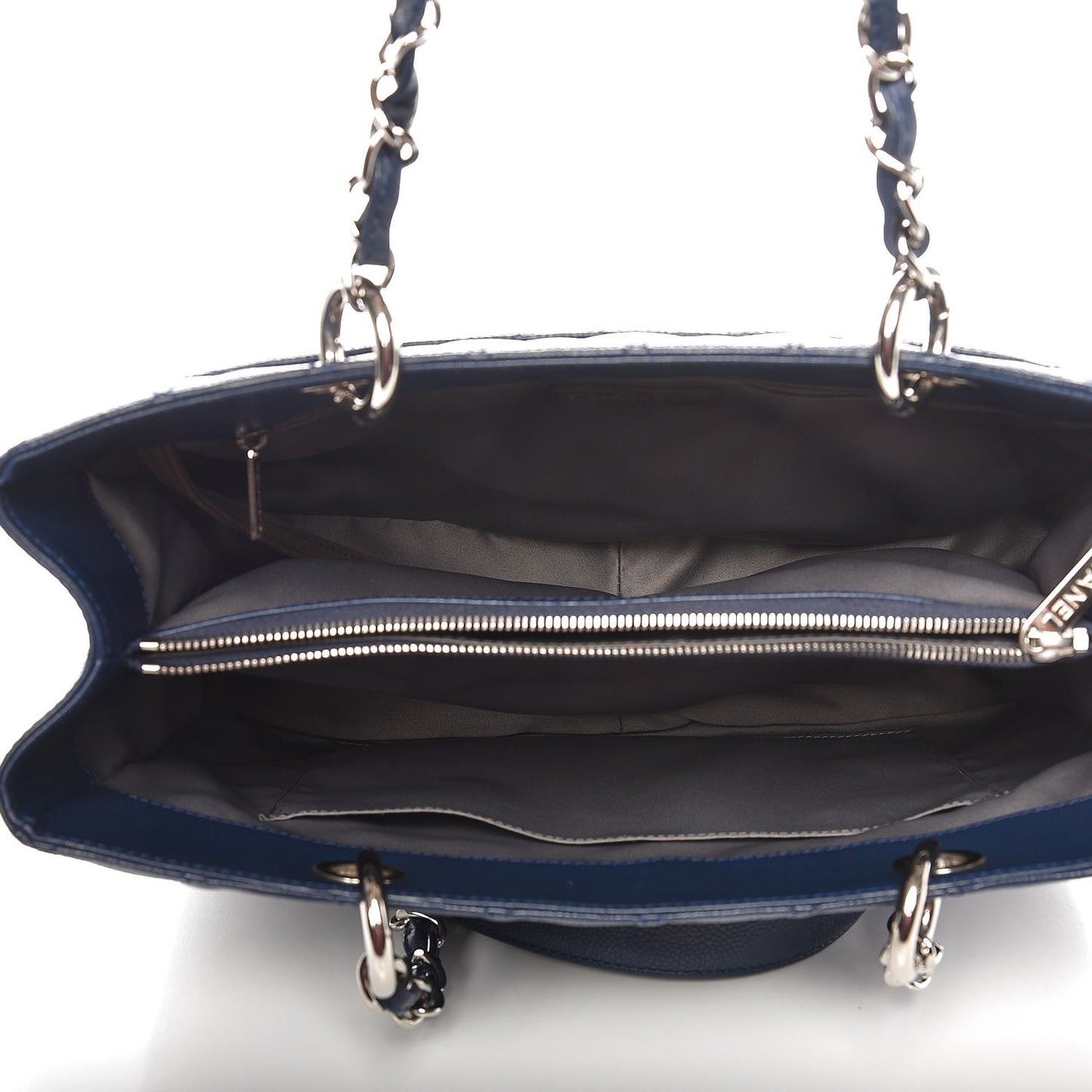 Caviar Quilted Grand Shopping Tote GST Dark Blue