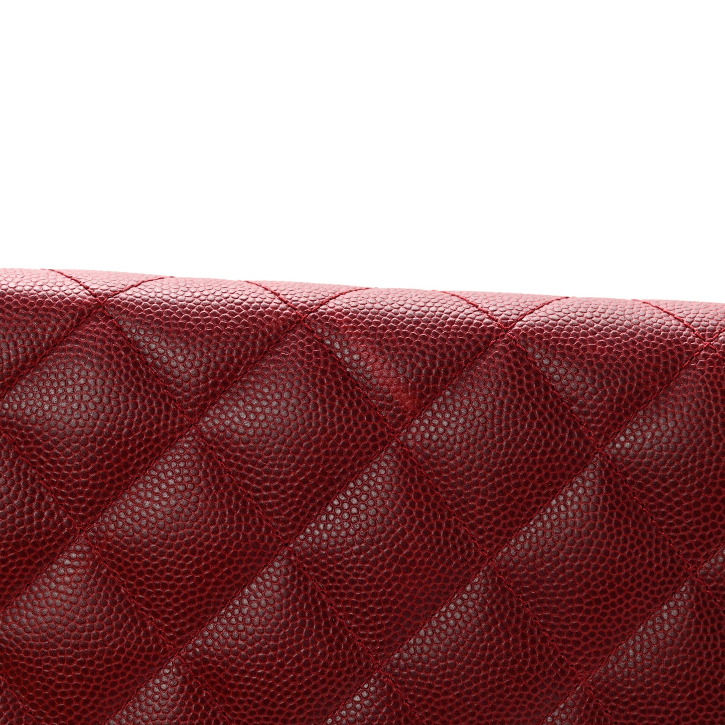 Caviar Quilted Yen Wallet Red