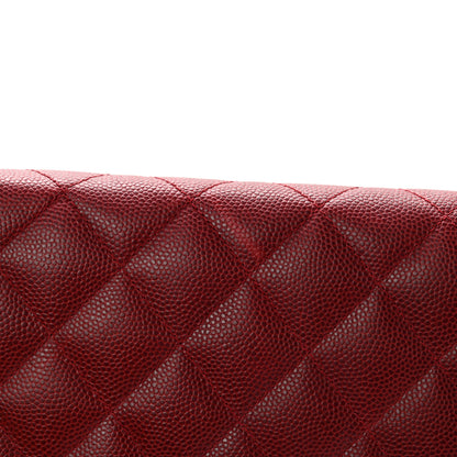 Chanel Caviar Quilted Yen Wallet Red 11 of 13