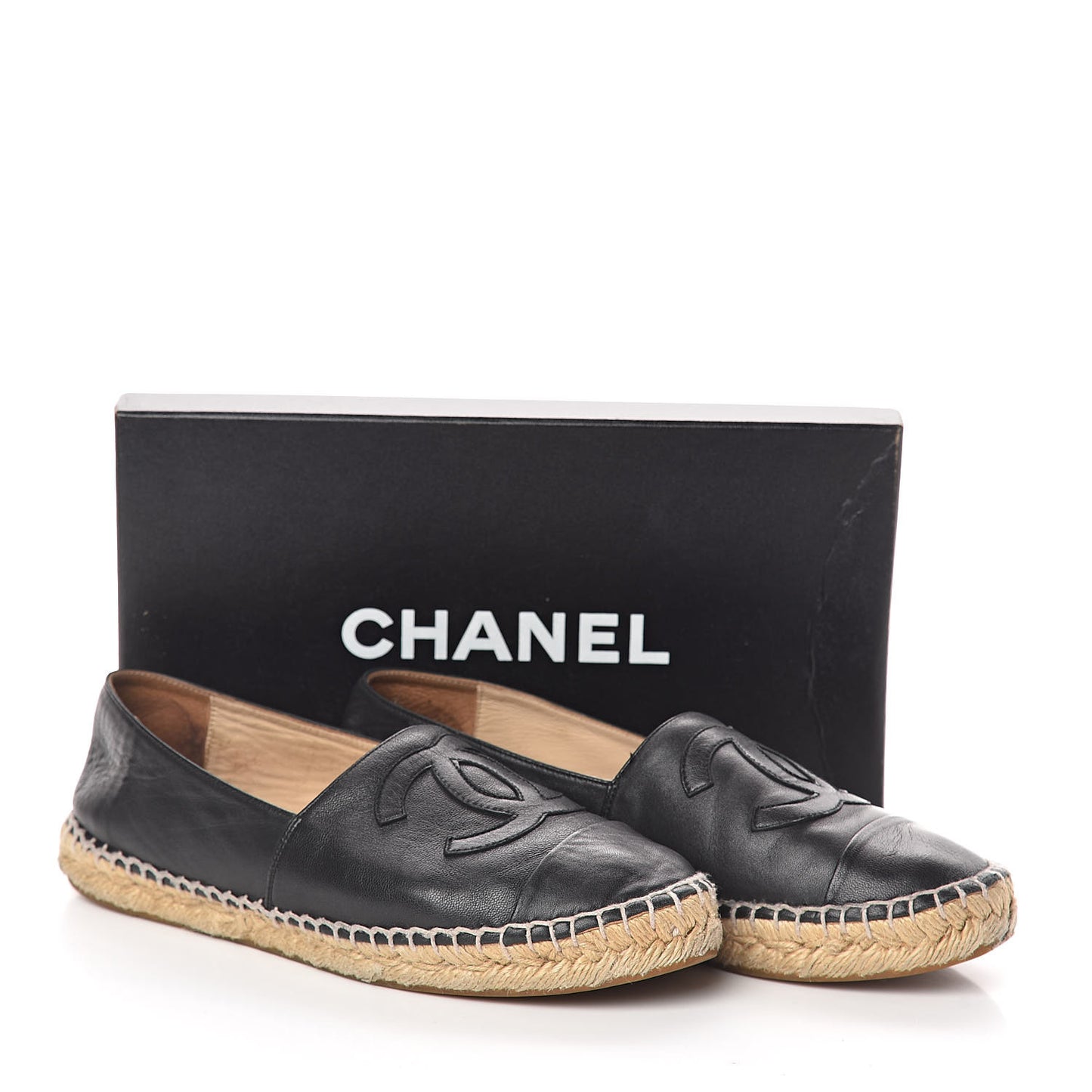 Lambskin CC Espadrilles 39 Black