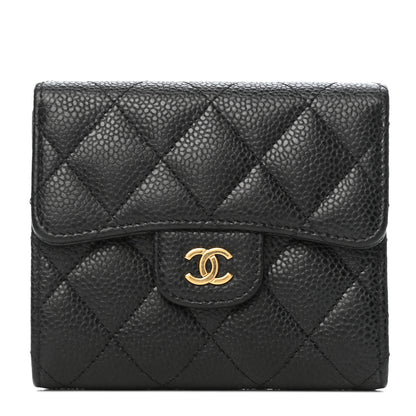 Chanel Caviar Quilted Compact Flap Wallet Black 1 of 7