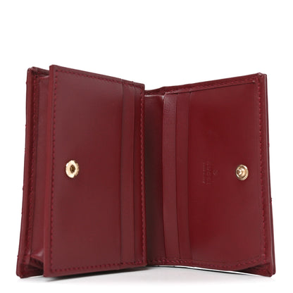 Gucci Calfskin Matelasse GG Marmont Card Case Wallet Rosso Ancora 5 of 8