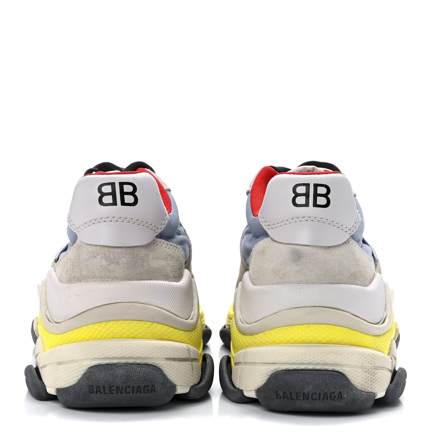 Nylon Suede Womens Triple S 2.0 Sneakers 38 Gris Bleu Rouge