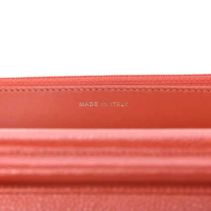 Chanel Pearly Caviar Quilted Wallet On Chain WOC Orange 9 of 11