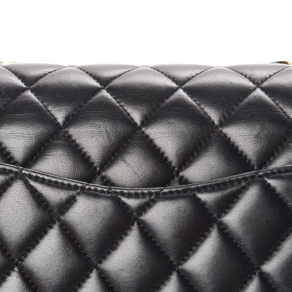 Chanel Lambskin Quilted Medium Double Flap Black 14 of 14