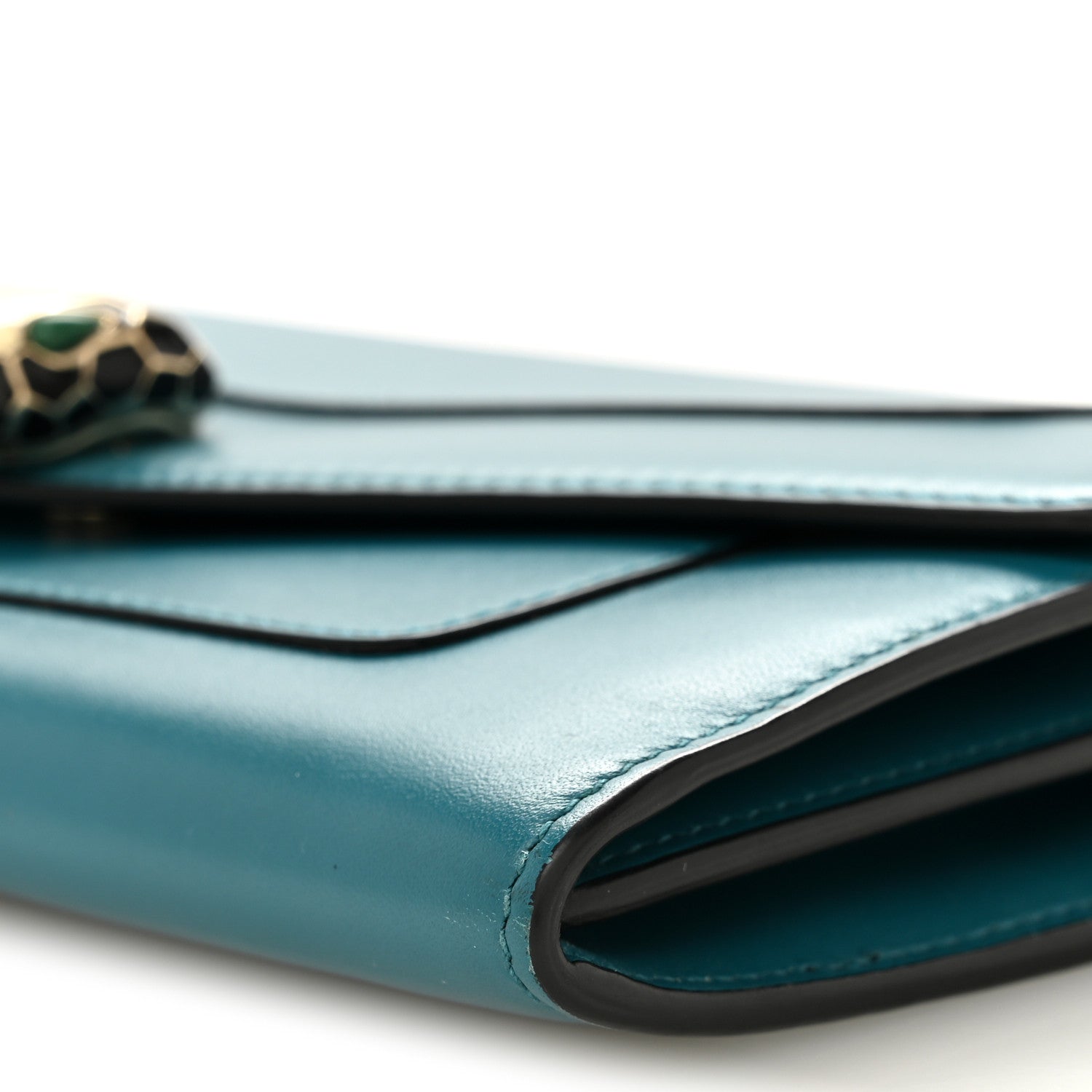 Bulgari Calfskin Serpenti Forever Chain Wallet Blue 11 of 13