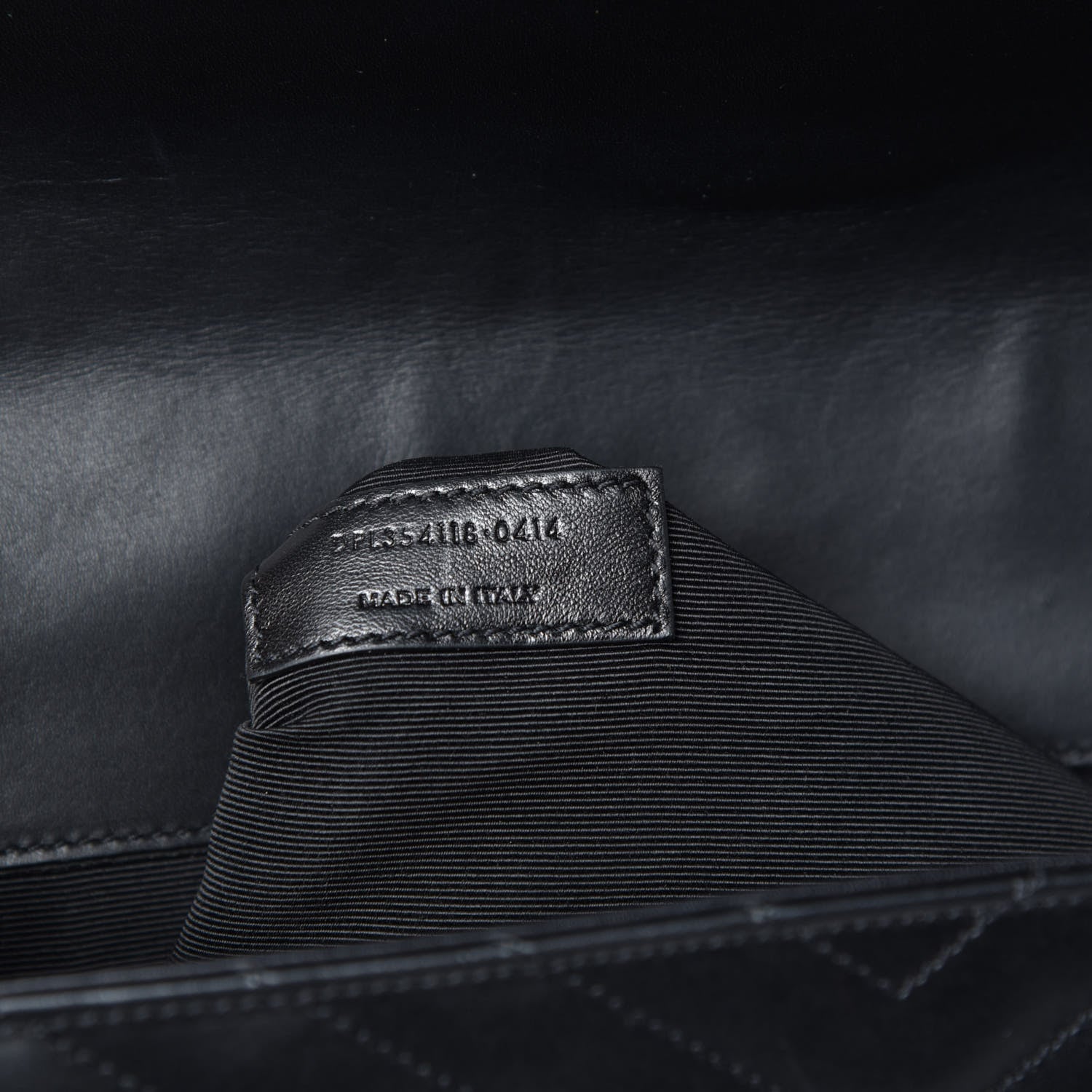 Saint Laurent Smooth Calfskin Matelasse Chevron Large Monogram Satchel Black 9 of 14
