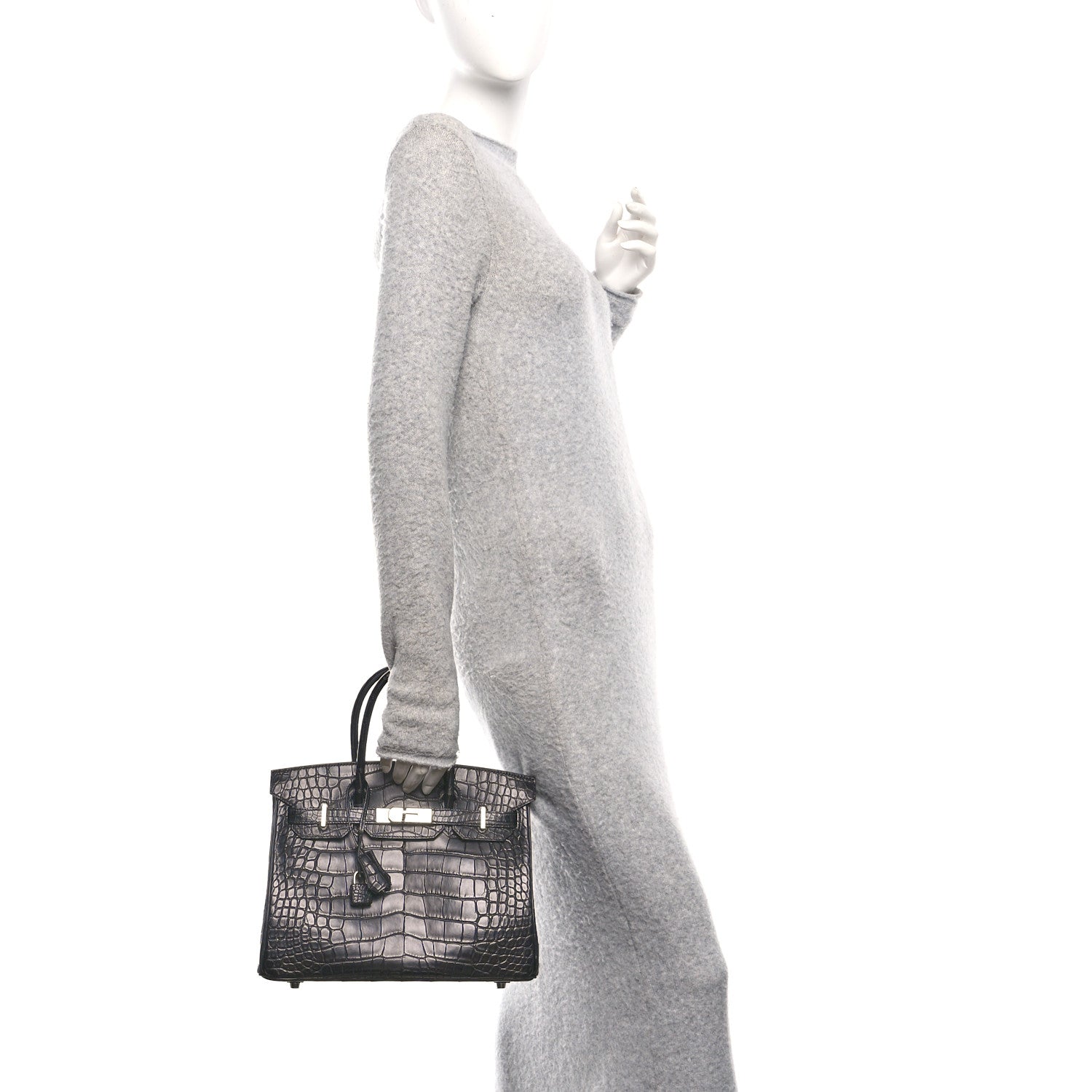 Hermes Matte Alligator Birkin 30 Black 2 of 10