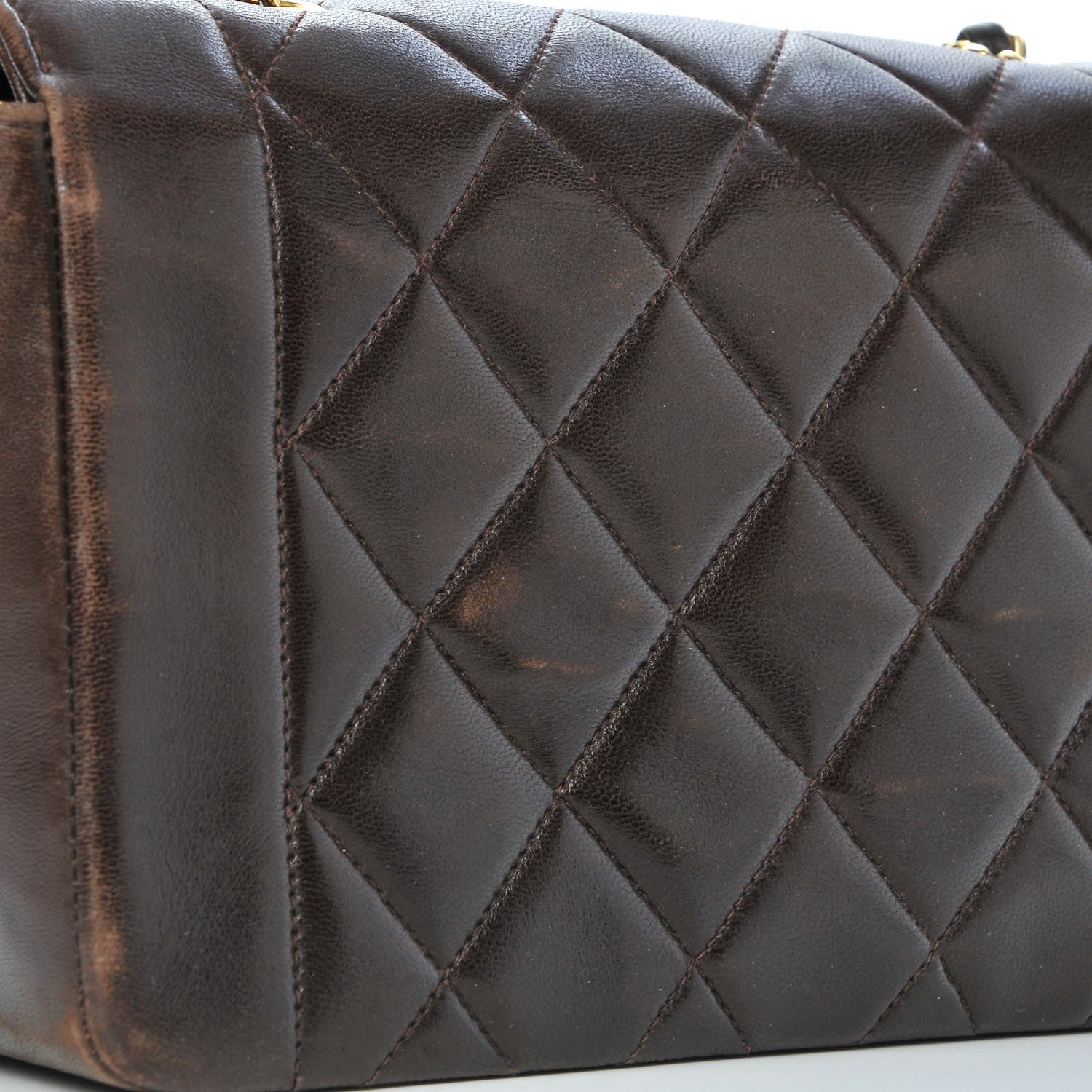 Chanel Lambskin Quilted Small Single Flap Brown 11 of 17