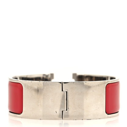 Hermes Enamel Wide Clic Clac H Bracelet PM Rouge Vif 3 of 5