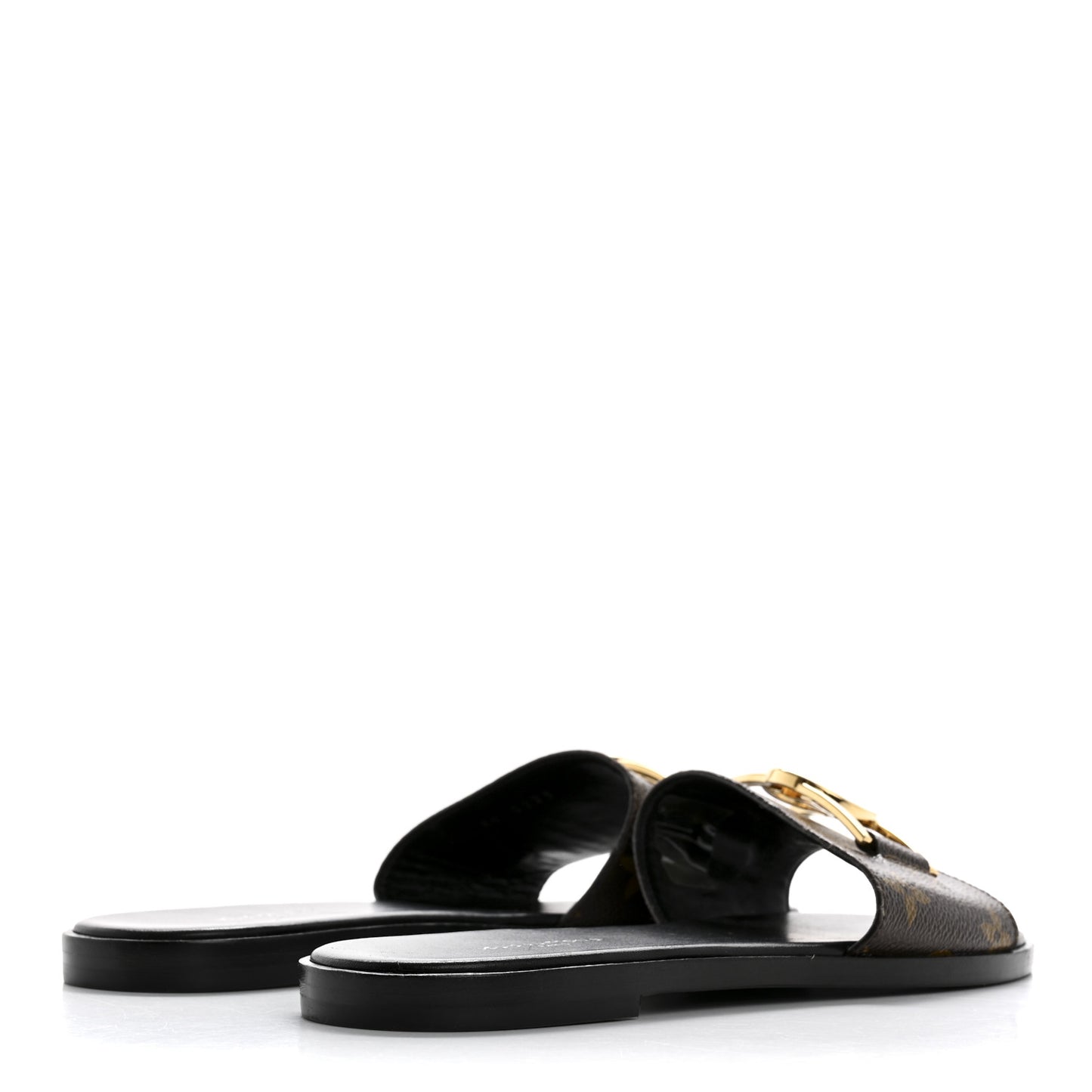 Patent Monogram Lock It Flat Mules 38