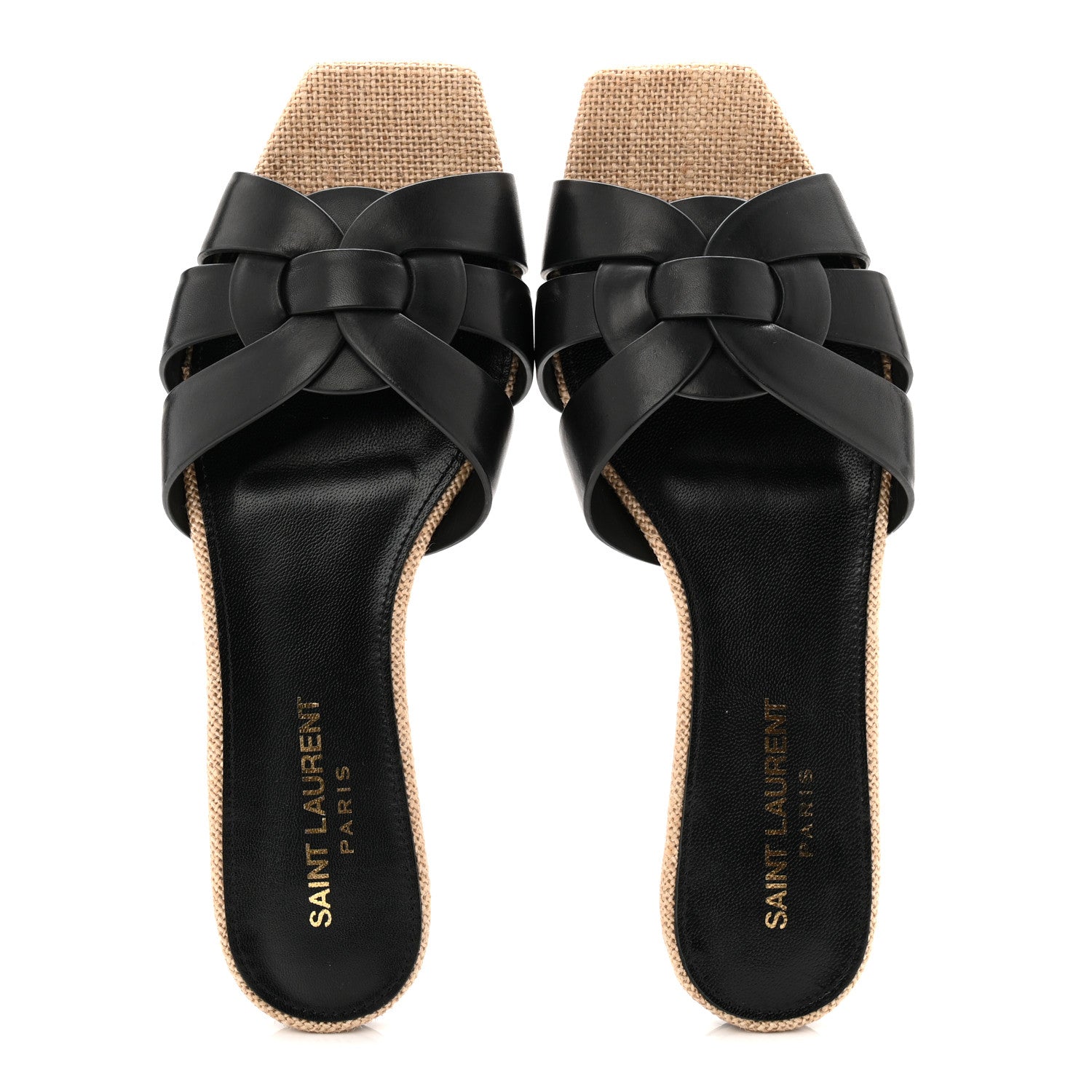 Saint Laurent Calfskin Nu Pied 05 Slide Sandals 35 Black 5 of 10