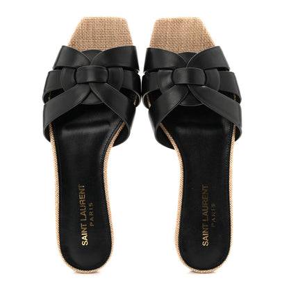 Saint Laurent Calfskin Nu Pied 05 Slide Sandals 35 Black 5 of 10