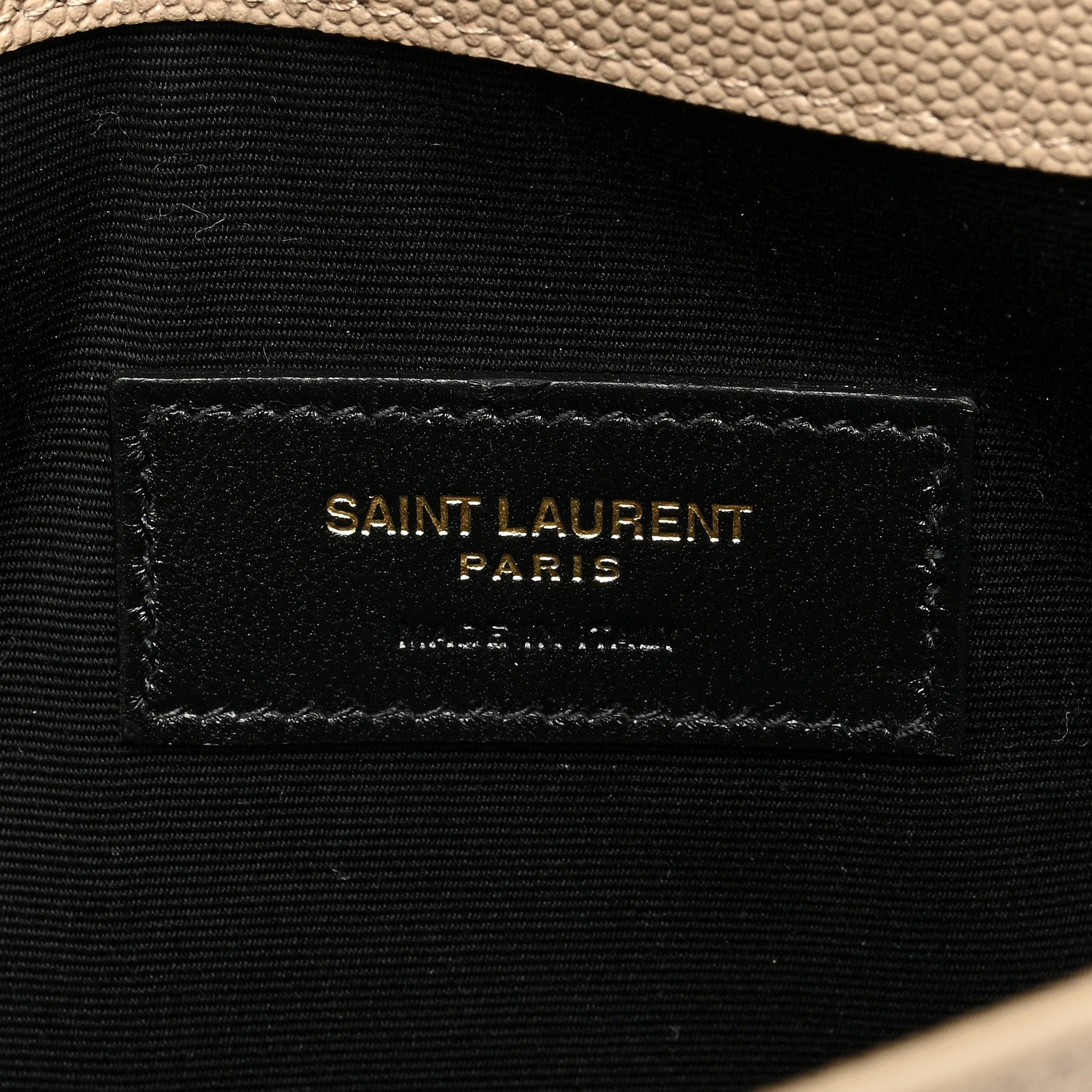Saint Laurent Grain De Poudre Uptown Pouch Dark Beige 6 of 7