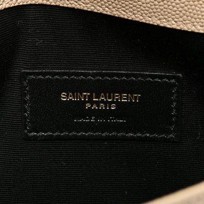 Saint Laurent Grain De Poudre Uptown Pouch Dark Beige 6 of 7