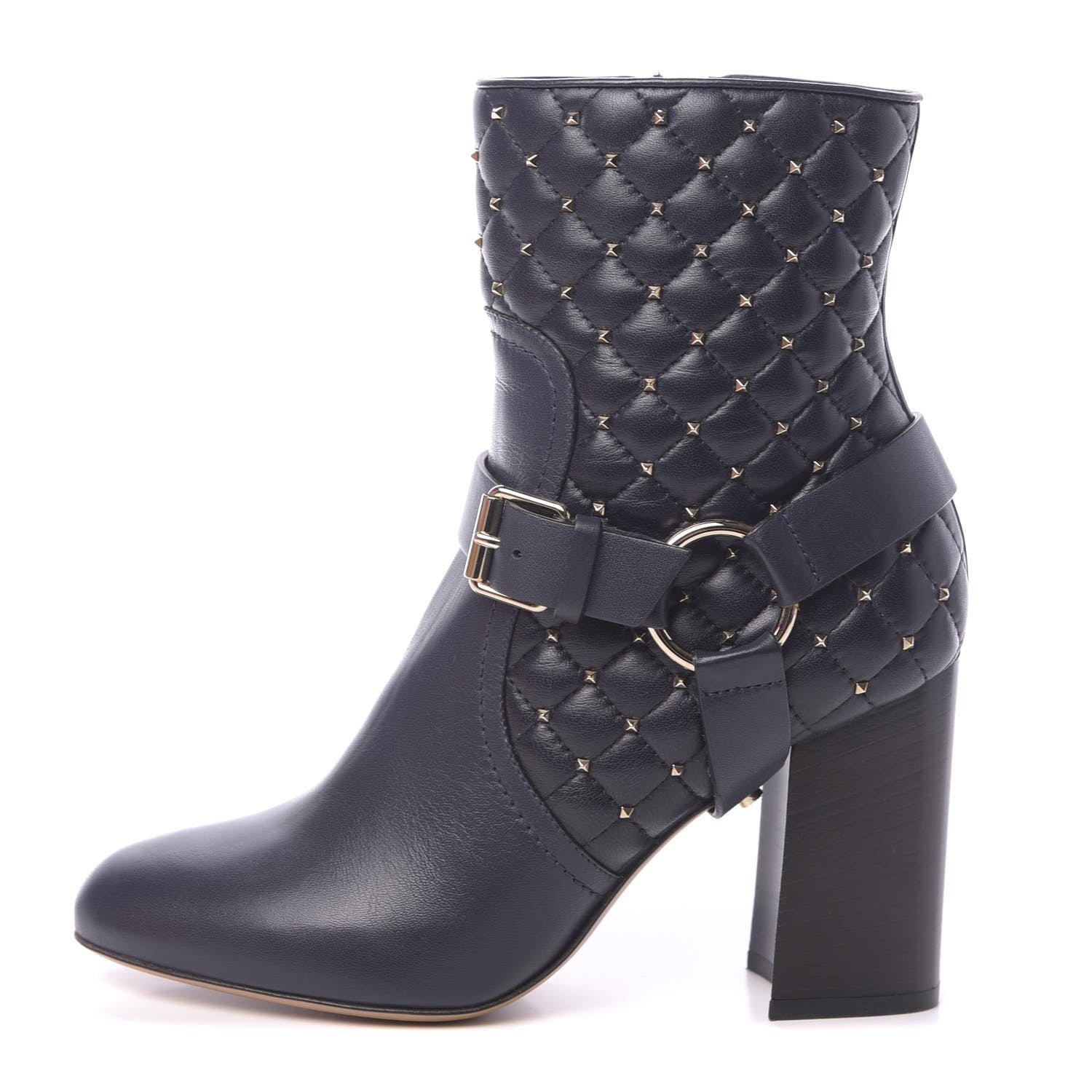 Valentino Garavani Nappa Rockstud Spike 90mm Ankle Boots 35.5 Marine 1 of 9