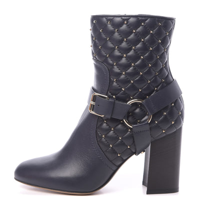 Valentino Garavani Nappa Rockstud Spike 90mm Ankle Boots 35.5 Marine 1 of 9