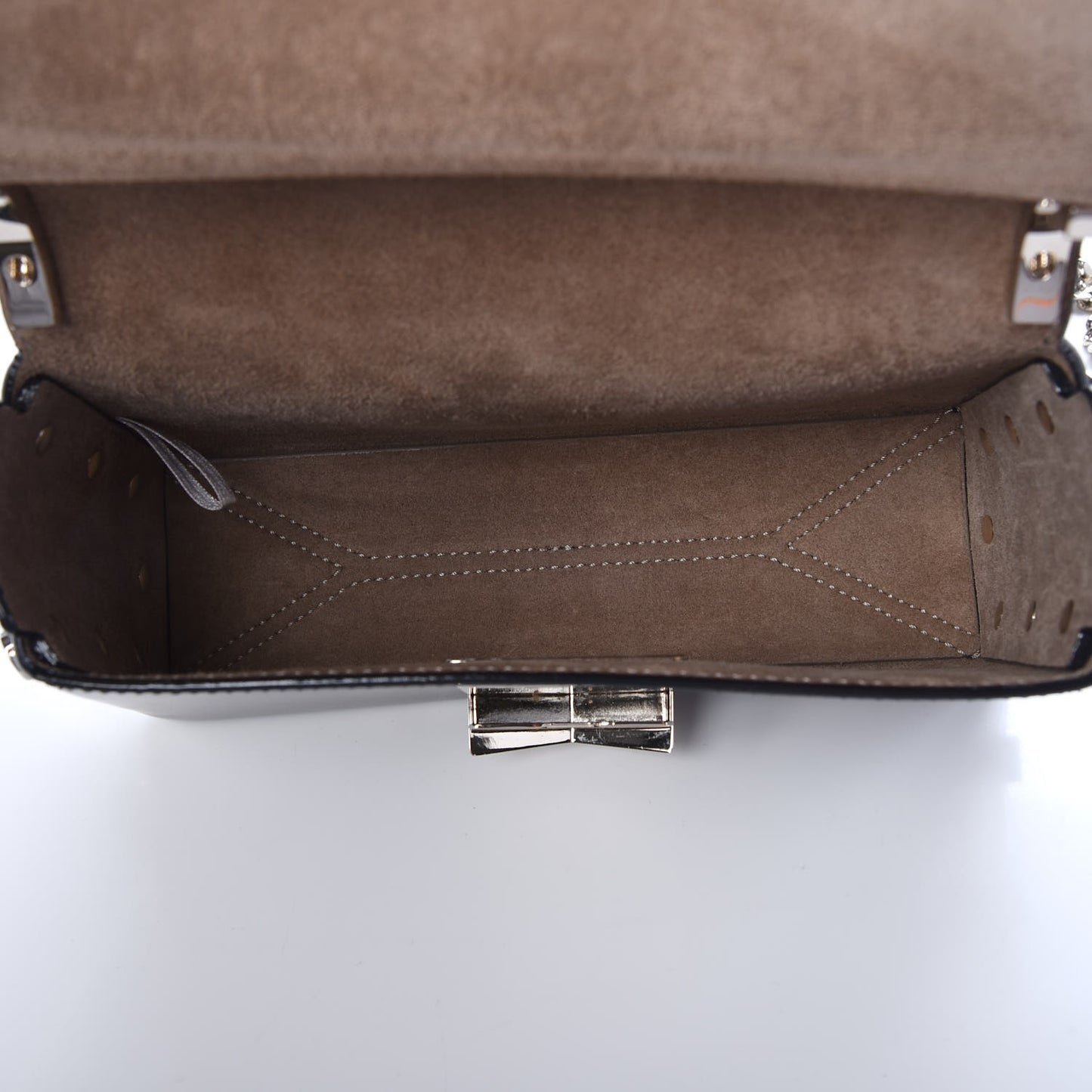 Smooth Calfskin Lockett Petite Shoulder Bag Black