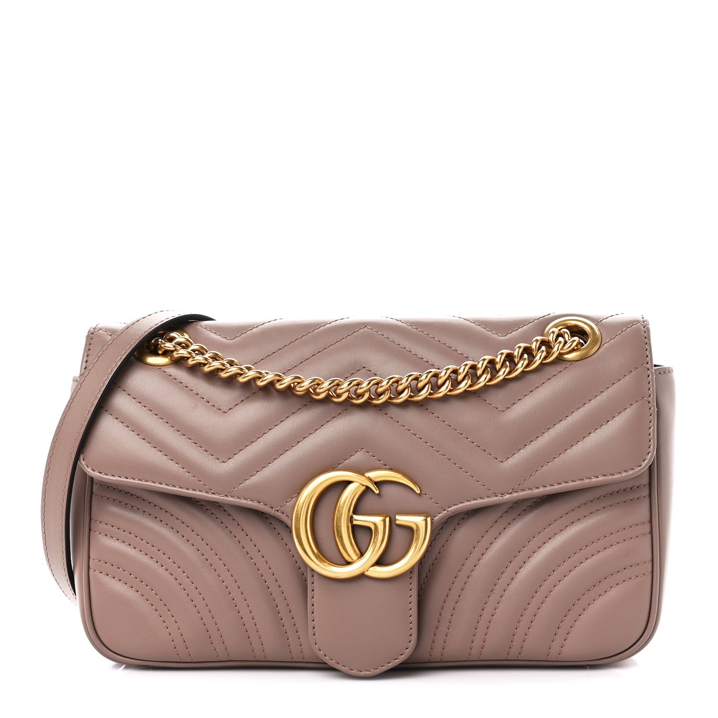 Calfskin Matelasse Small GG Marmont Shoulder Bag Porcelain Rose