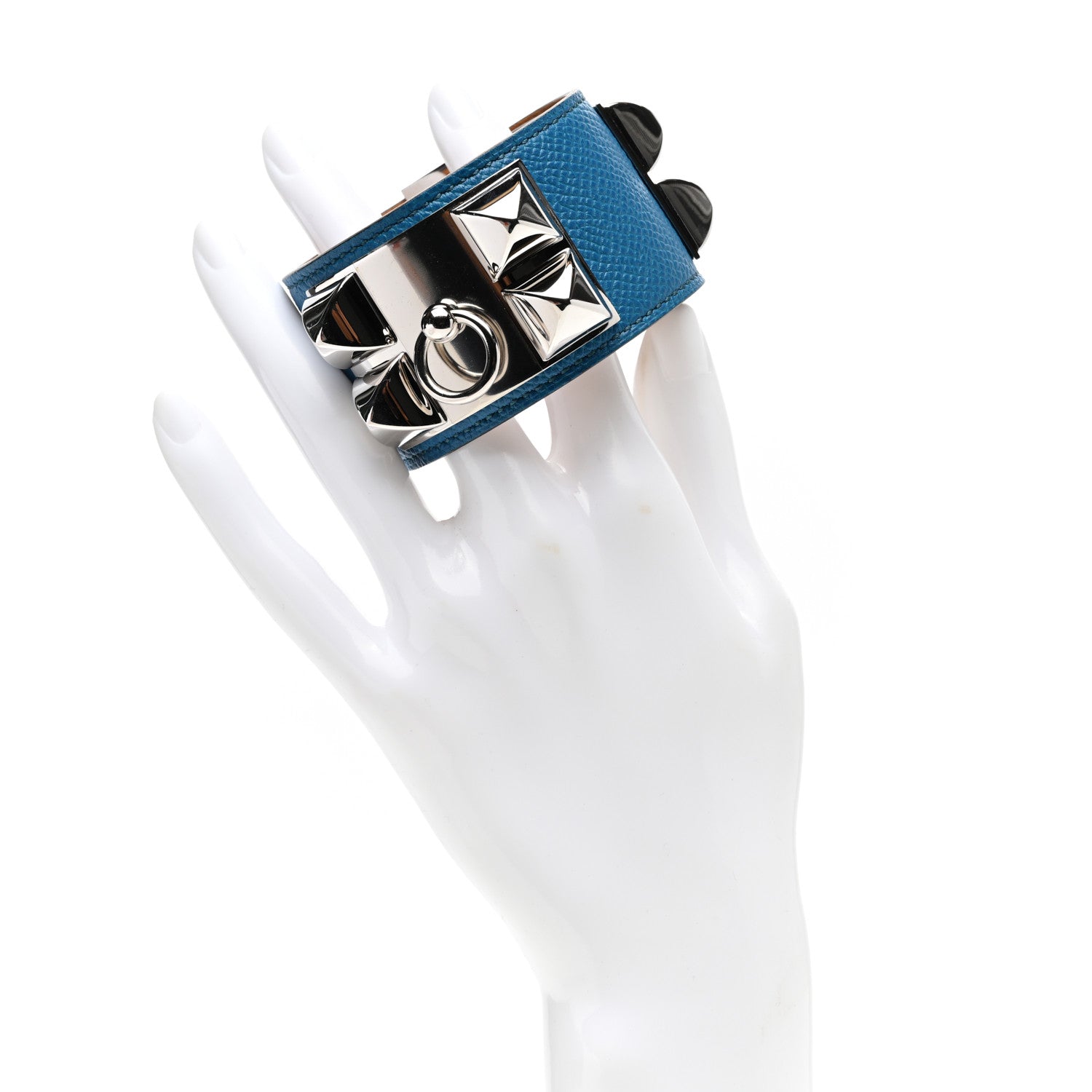 Hermes Epsom Collier de Chien CDC Bracelet S Blue Izmir 2 of 5