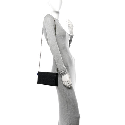 Christian Dior Lambskin Cannage Lady Dior Pouch Black 2 of 11