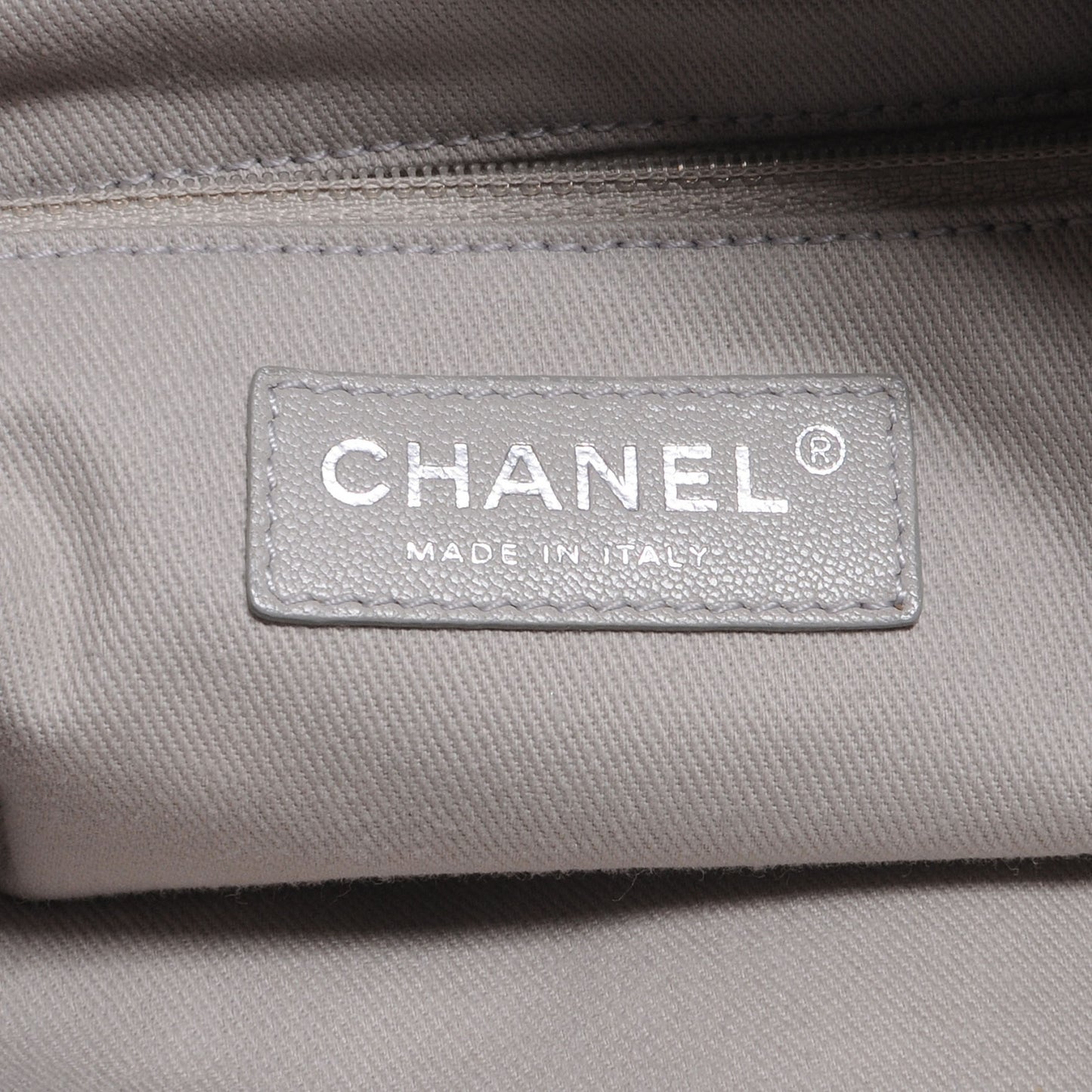 Iridescent Calfskin Large Sea Hit North South Tote Black