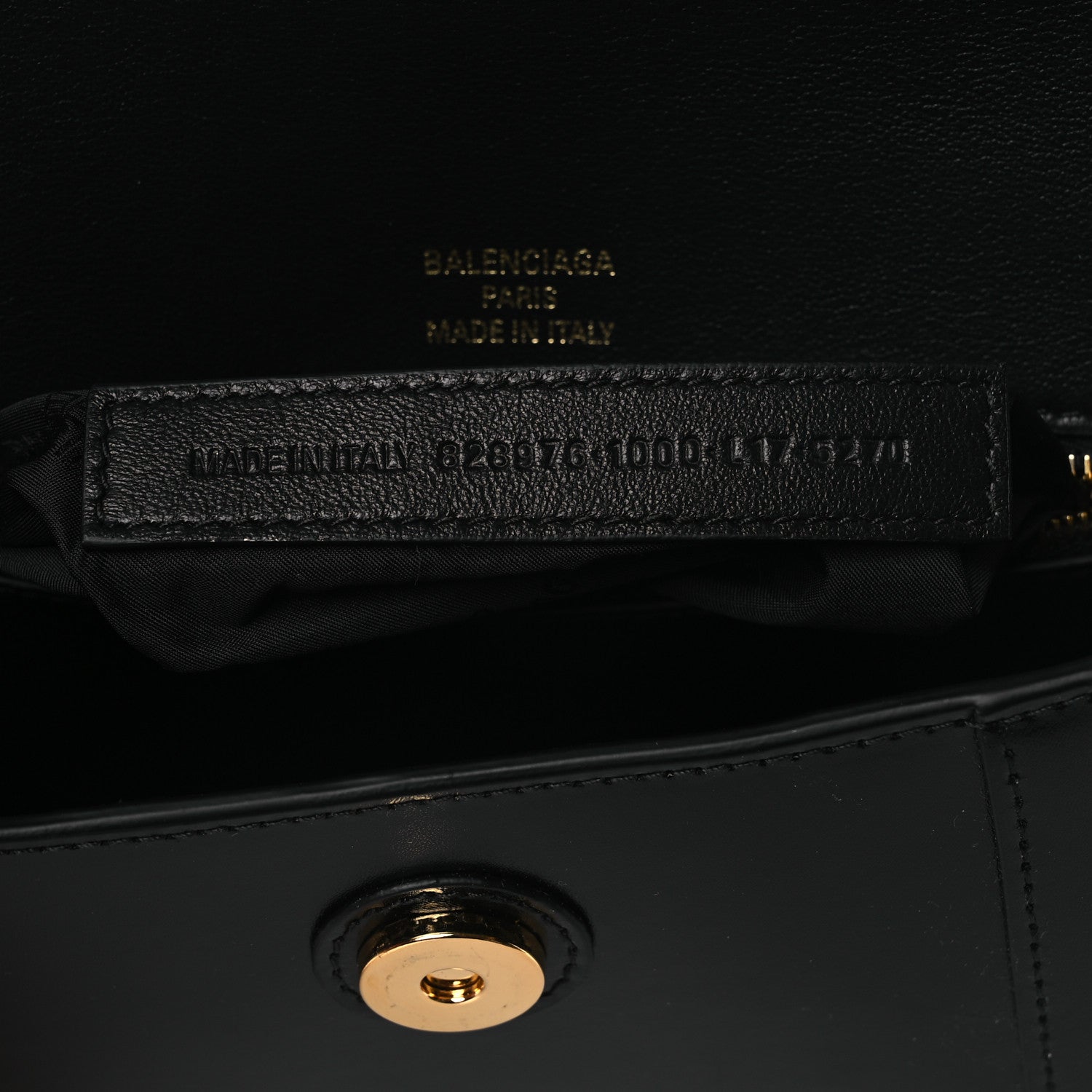 Balenciaga Natural Smooth Calfskin Small Hourglass Sling Bag Black 7 of 10
