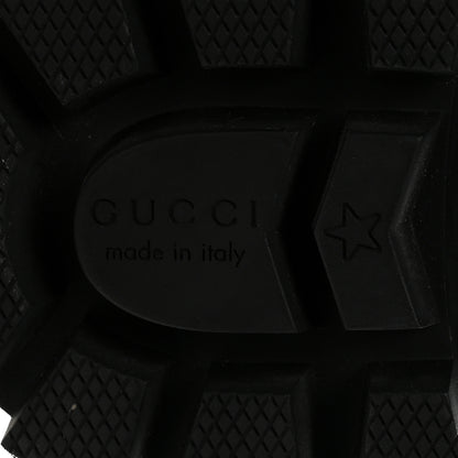 Gucci Calfskin Sylvie Web Womens Lace Up Combat Boots 38 Black 7 of 10