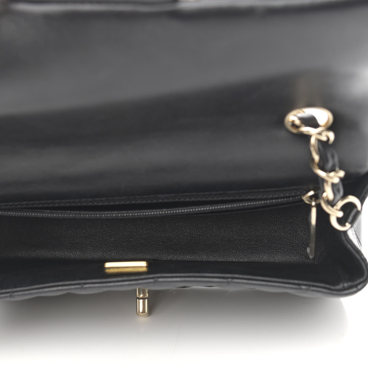 Chanel Lambskin Quilted Mini Rectangular Flap Black 5 of 12