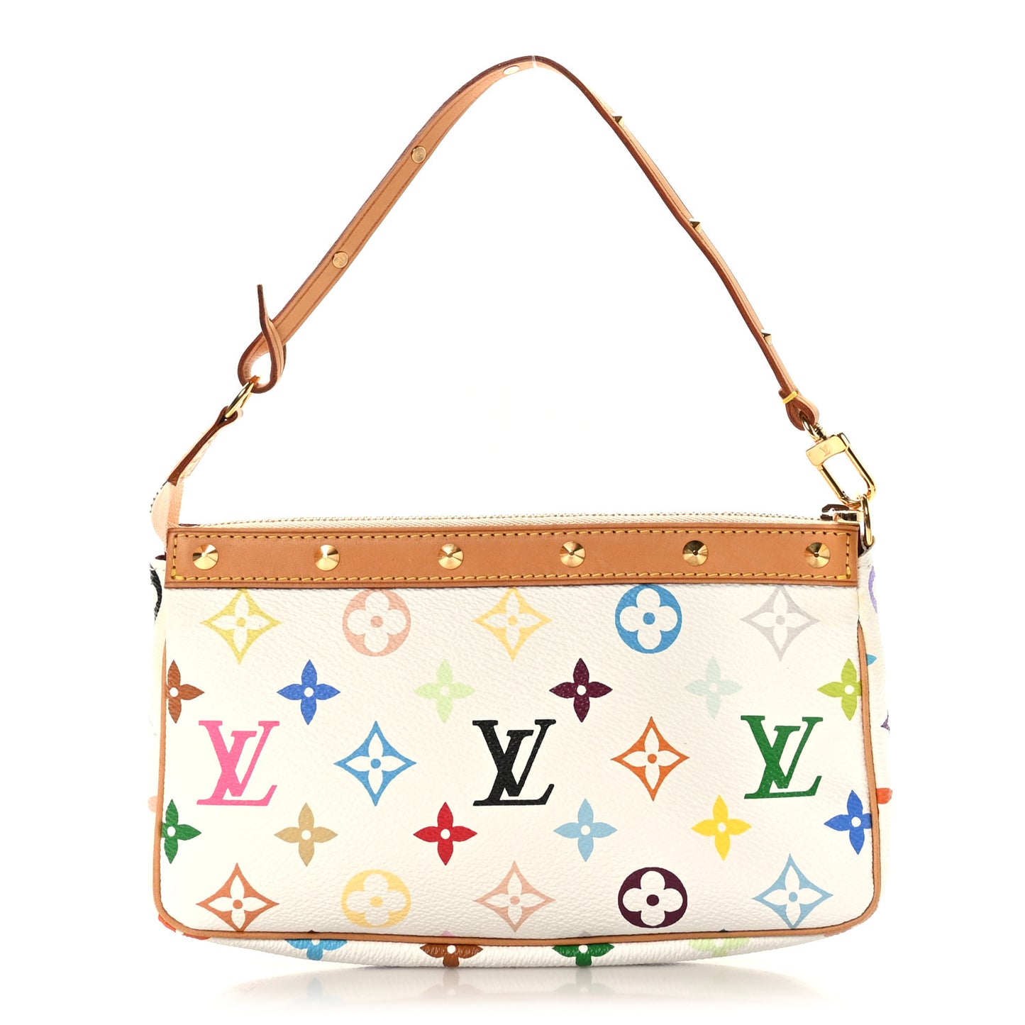 Monogram Multicolor Pochette Accessories White
