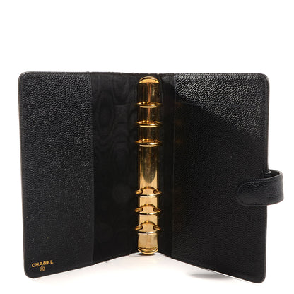 Chanel Caviar CC Small Ring Agenda Planner Black 4 of 7