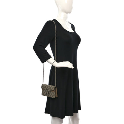 Gucci GG Supreme Monogram Super Mini Dionysus Shoulder Bag Taupe 2 of 10