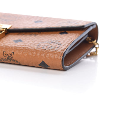 MCM Visetos Large Patricia Wallet On Chain Cognac 9 of 10