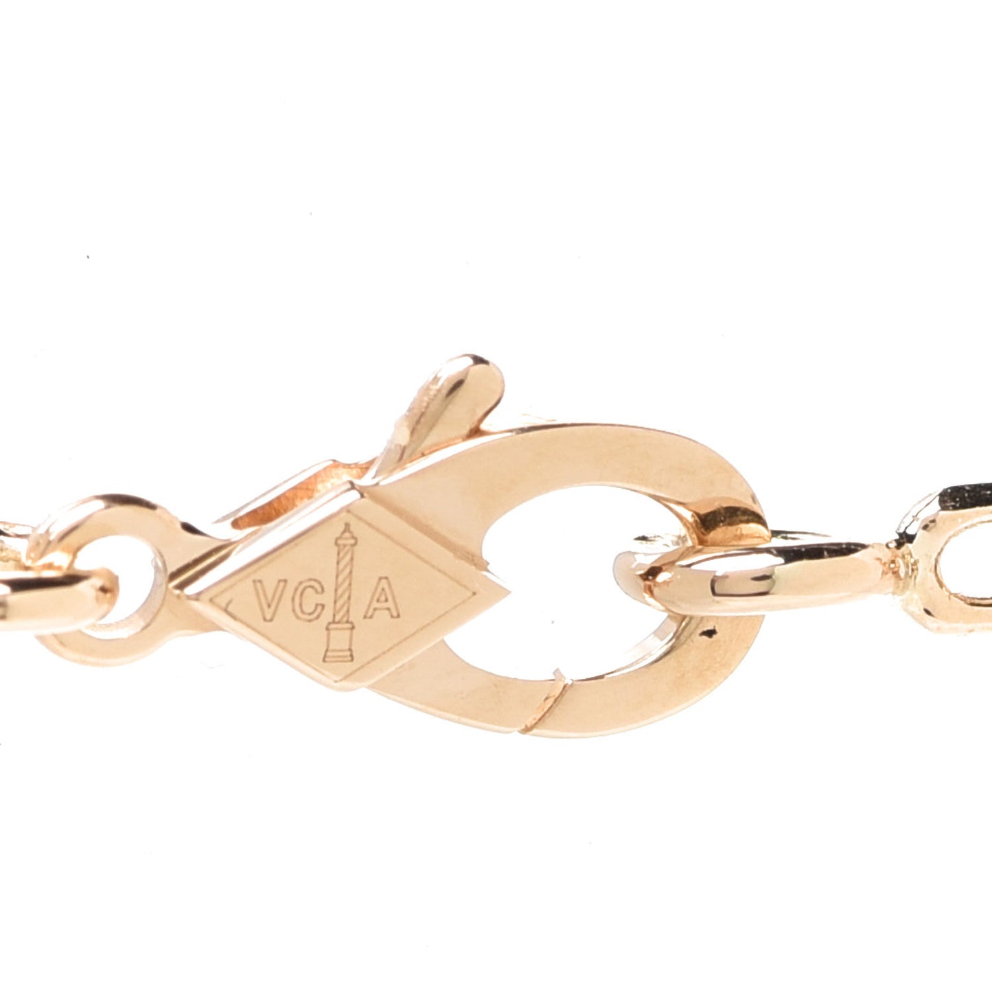 18K Yellow Gold Mother of Pearl 10 Motifs Vintage Alhambra Necklace