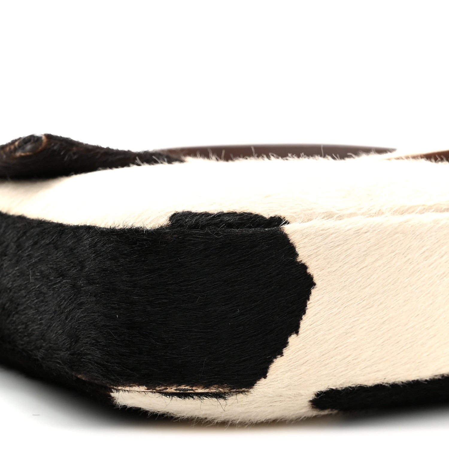 Fendi Calf Hair Cow Print Baguette Black White 9 of 10