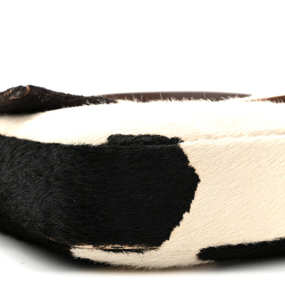 Fendi Calf Hair Cow Print Baguette Black White 9 of 10