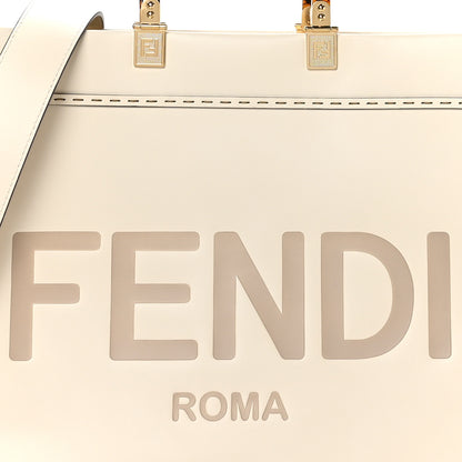 Fendi Vitello King Plexiglass Medium Fendi Sunshine Shopper Tote White Ice 7 of 9