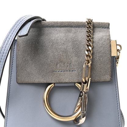 Chloe Suede Calfskin Mini Faye Bracelet Bag Washed Blue 8 of 10