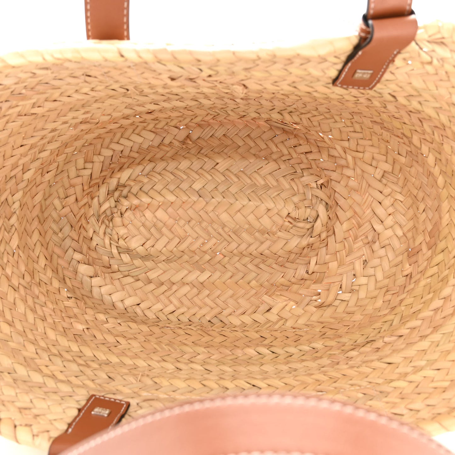Raffia Basket Tote Bag Natural Tan