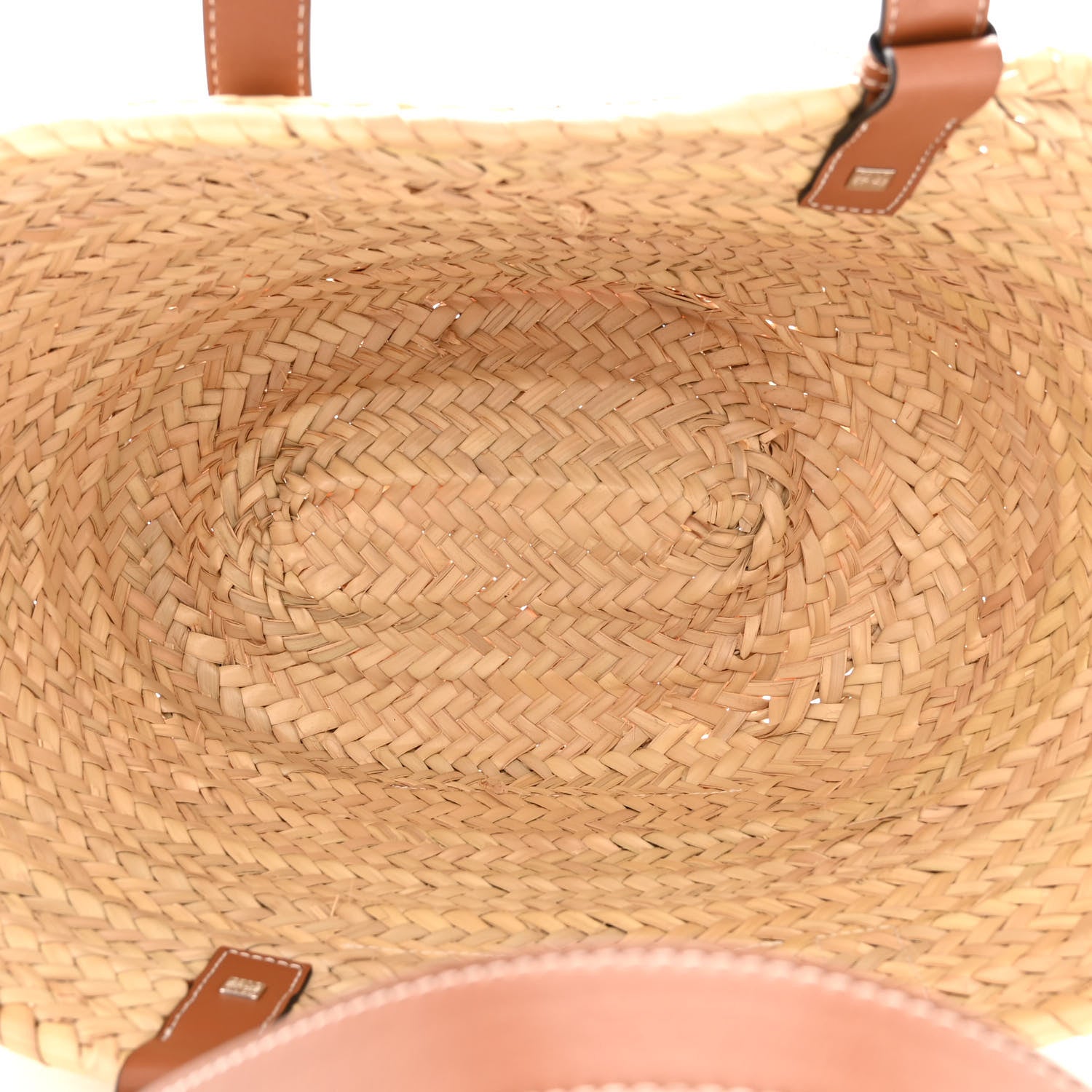 Loewe Raffia Basket Tote Bag Natural Tan 4 of 9