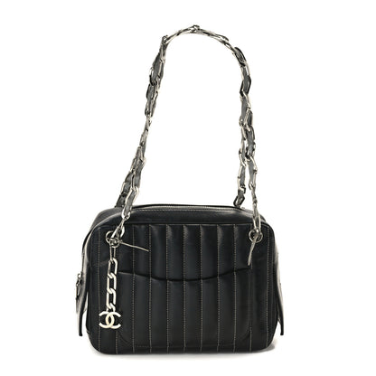 Chanel Lambskin Vertical Quilted Mademoiselle Small Camera Case Black 1 of 11